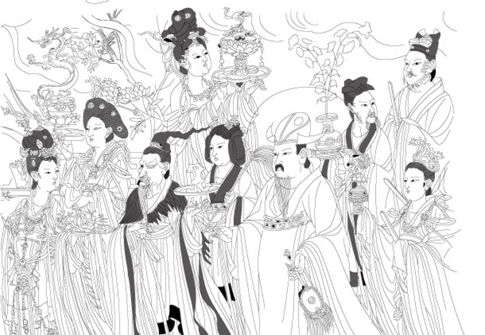 Tradiční čínské malířství období dynastie Tchang